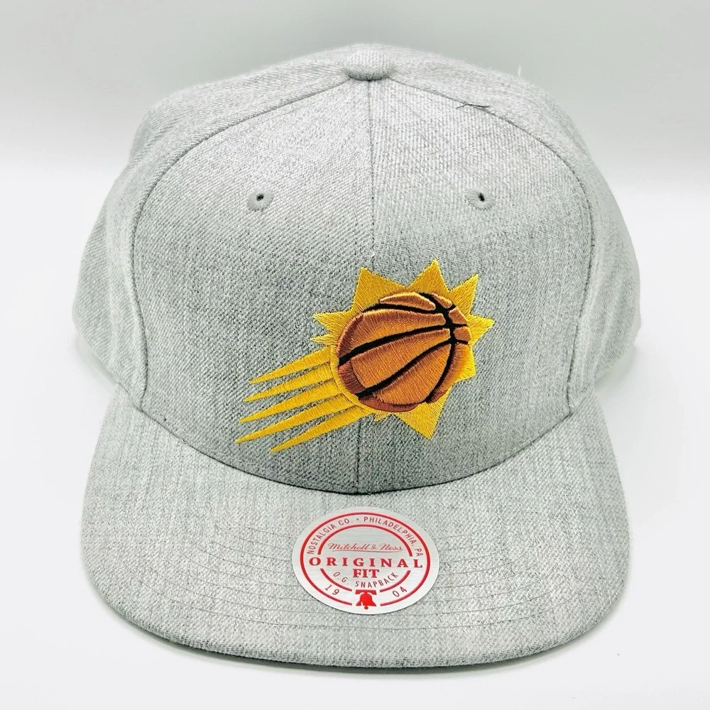 Phoenix Suns Mitchell & Ness Alt Heather Hat Cap Snapback Adjustable NBA Gray